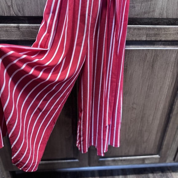 Peppermint USA Red White Striped Sleeveless Jumpsuit Women's Small - Picture 2 of 6